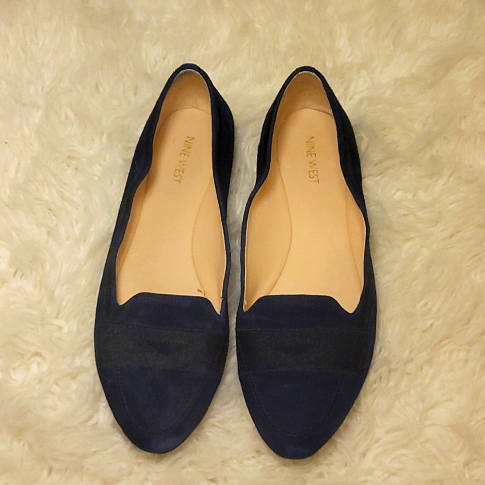 Nine West Navy Blue Loafers
